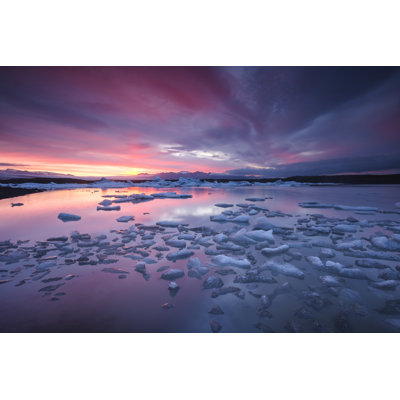 Glacier Lake, Fjallsarlon - Wrapped Canvas Print