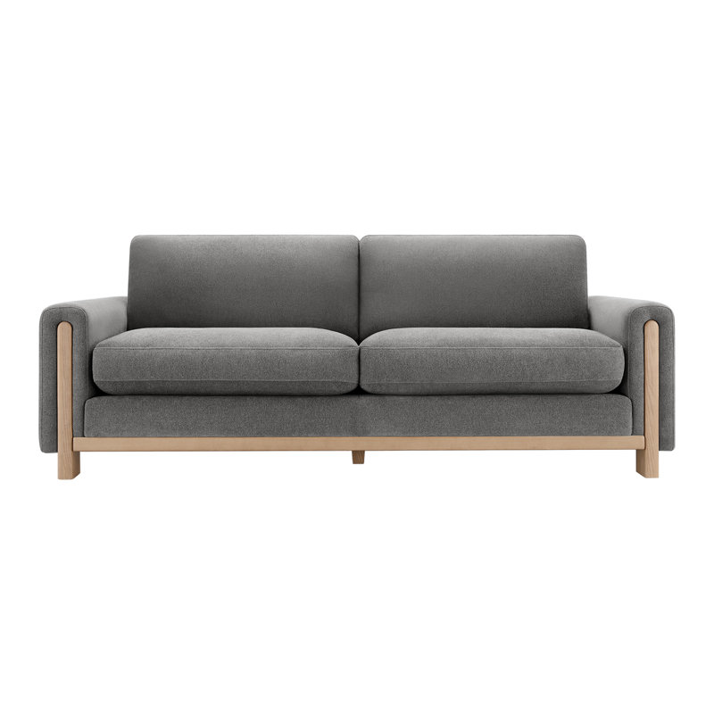 Adika 88" Upholstered Sofa, Elite Pewter Textured Weave