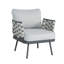 Mariano Steel 4-Pieces Coversation Set, Grey