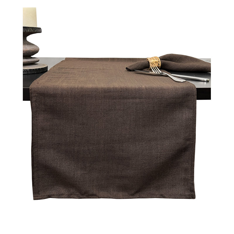 Modern Plain Design Everyday Table Runner 16" X 90", Chocolate, 90" x 16", Chocolate
