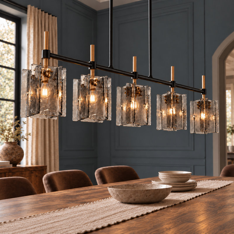 5-Light 63" Width Oversize Kitchen Island Lighting