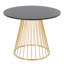Table de cuisine et de salle à manger de 96 cm (37,75 pouces) avec structure en métal, 96 cm (37,8 pouces), poids du produit : 17 kg, piètement en fer doré