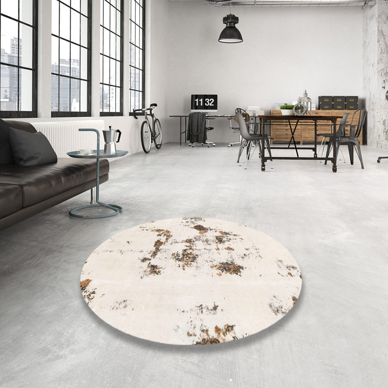 Tapis abstrait moderne 1246, Rond 3 pi