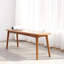 Banc en bois de chêne massif pour l'intérieur de la maison - Demi-rond, solide, polyvalent, décor naturel, ajoute du style