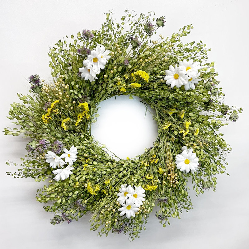 Handcrafted Dried Wreath, 26" H x 26" W x 5" D