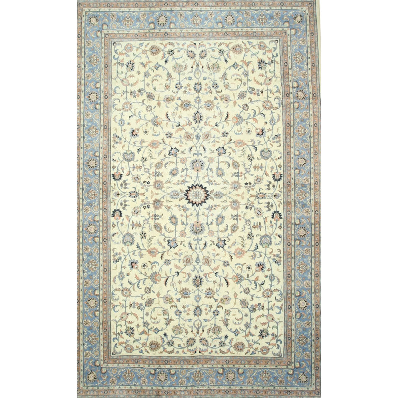 Tapis ivoire traditionnel Kashan