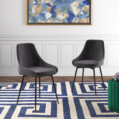 Chaise d'appoint rembourrée en velours Veronica