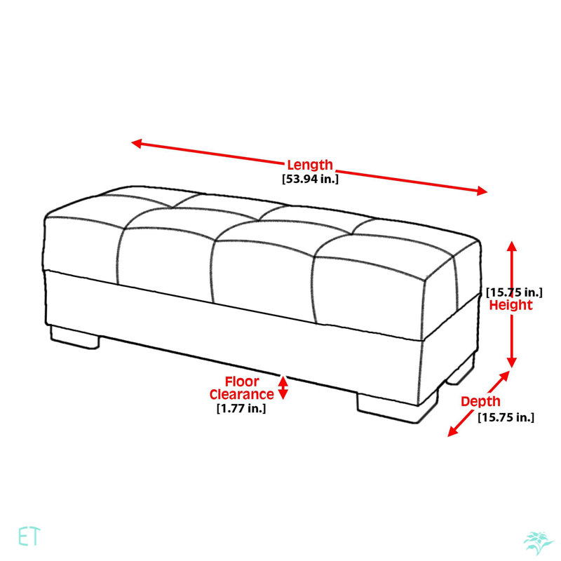 Primenest Nimbusflow Collection Upholstered Convertible Loveseat With Storage