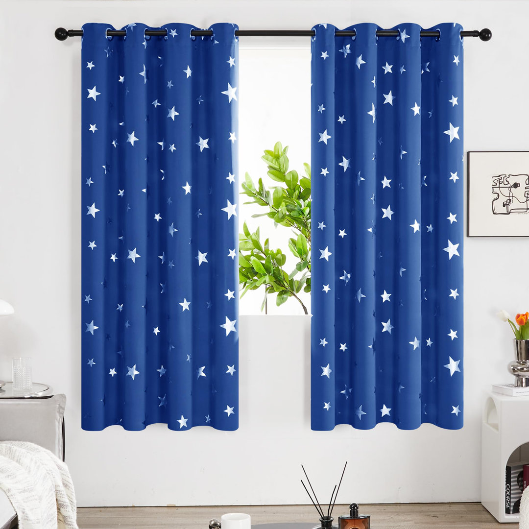 Polyester Blackout Grommet / Eyelet Curtain Pair