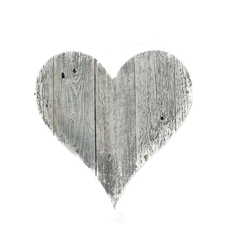 Dark Wood Heart Wall Decor