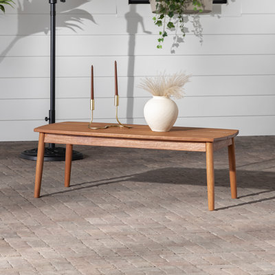 Schulenburg Rectangular Eucalyptus Outdoor Coffee Table