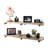Pingree 2 Piece Solid Wood Industrial Pipe Shelves-30474561