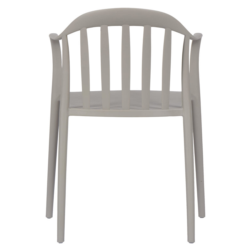 Amalfi Stackable Outdoor Patio Dining Armchair, Grey