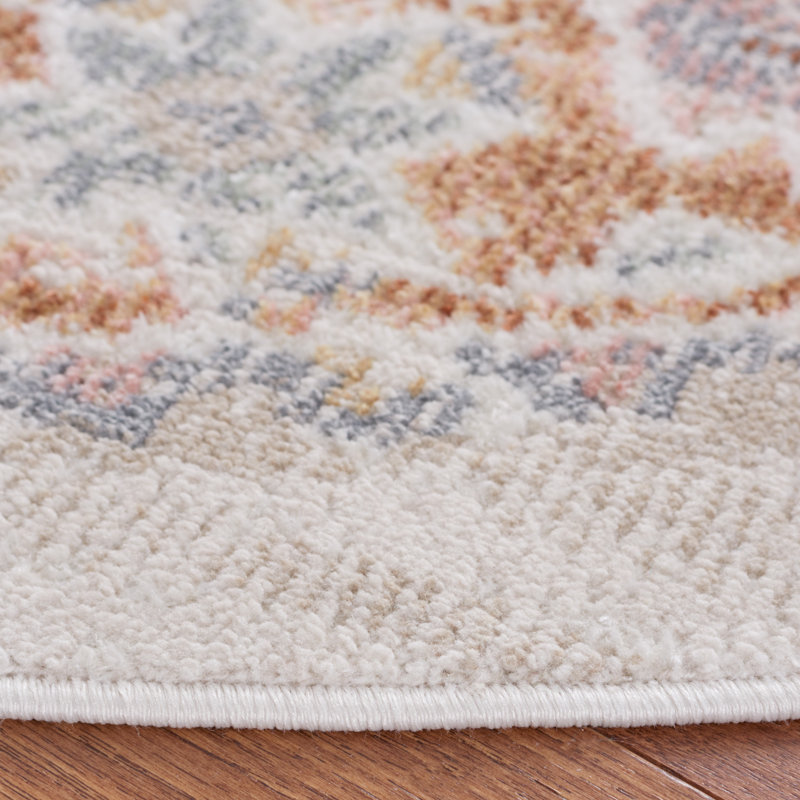 Tapis oriental beige / rouille Helfrich, Rond 6 pi 7 po