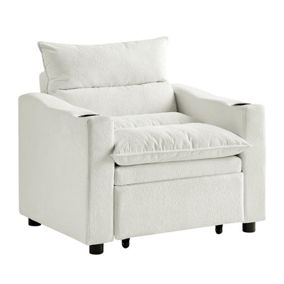 Sleeper Sofa Chair Bed, Convertible Sofa Chair 3-In-1, Adjustable Sleeper Chair Pullout Sofa Bed With Modern Velvet Fabric For Living Room Apartment Small Space