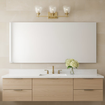 Toffino Bathroom Bedroom Wall Fixture With Clear Crackle Glass Shade