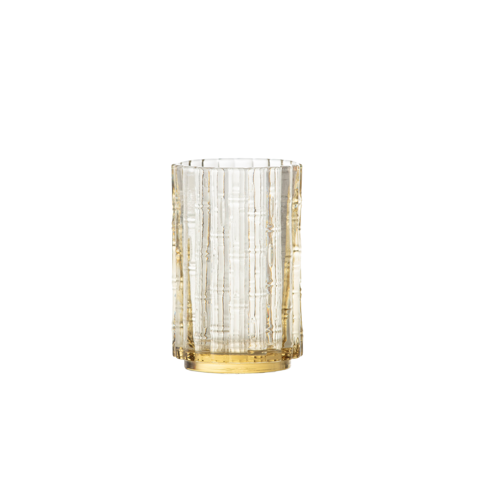 Fortessa Mahalo Stackable Glass, 11 Oz. Double Old Fashioned (Set of 4), Ginger Gold, Ginger Gold, 13.5 fl oz