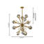 Lustre spoutnik en verre fumé 12 lumières Transitional-192588865