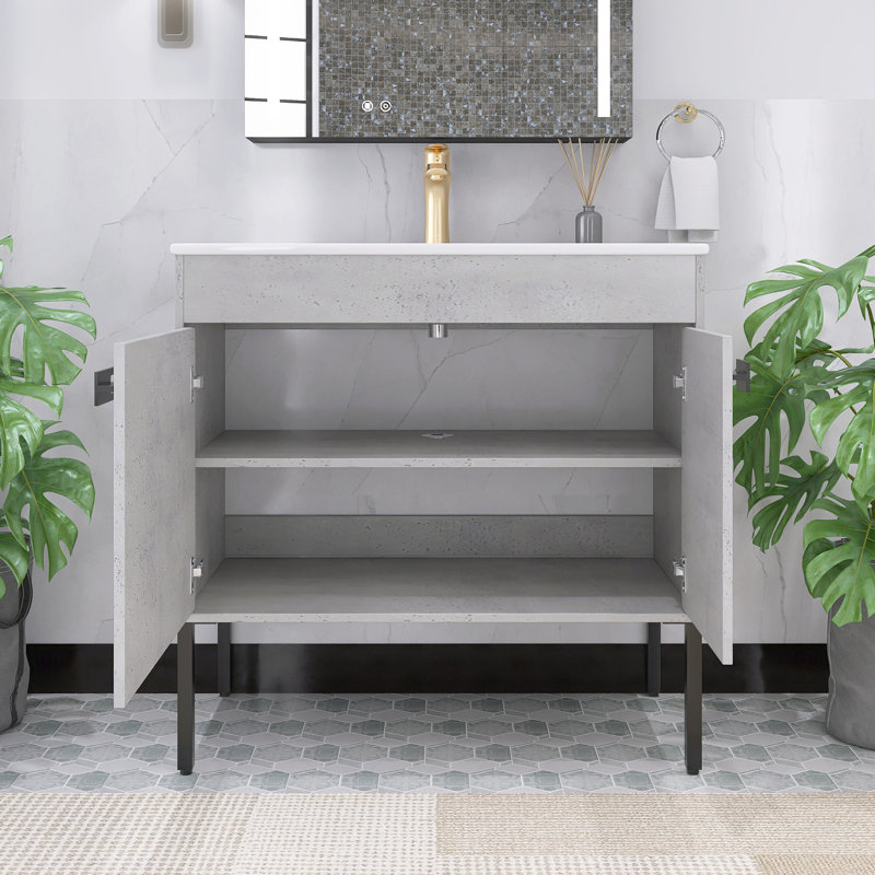 Meuble-lavabo simple 36 po avec plateau Hadaway