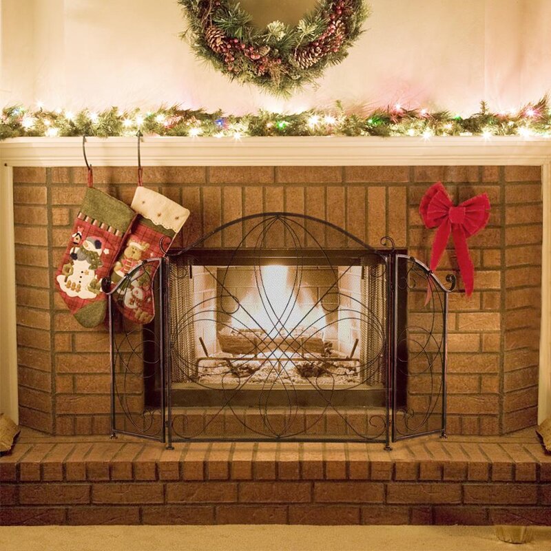 Red Barrel Studio® Breighanna Iron Fireplace Screen & Reviews | Wayfair