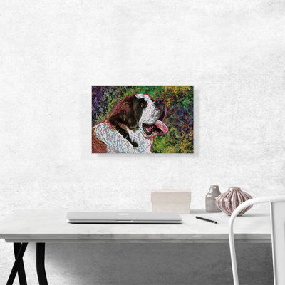 «Saint Bernard Dog Breed», reproduction d'impression sur toile tendue