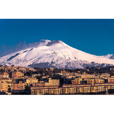 Etna au-dessus de Catane - Photographie sur toile tendue