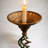 Distressed Antique Bronze Spiral Metal Candle Holder