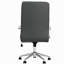 Chaise de bureau rembourrée grise et chromée avec roulettes