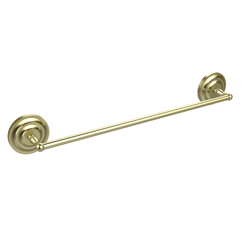 Barre à serviettes murale Leamore, Laiton satiné, 3" H x 24" L x 3" D