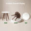 Table de salle à manger ronde en bois massif 31,5 po, table de cuisine en pierre frittée moderne