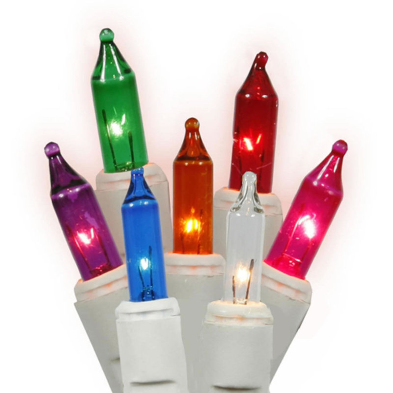 Christmas Mini Light Icicle Set, Green