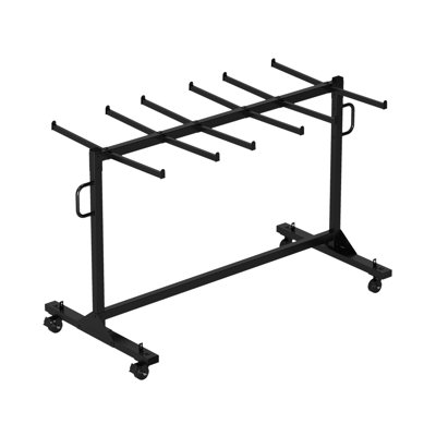  GrandHaven AMERLIFE Folding Chair Rack with 4 Wheels, 2 Elastic Cords, Cover, Glossy Black