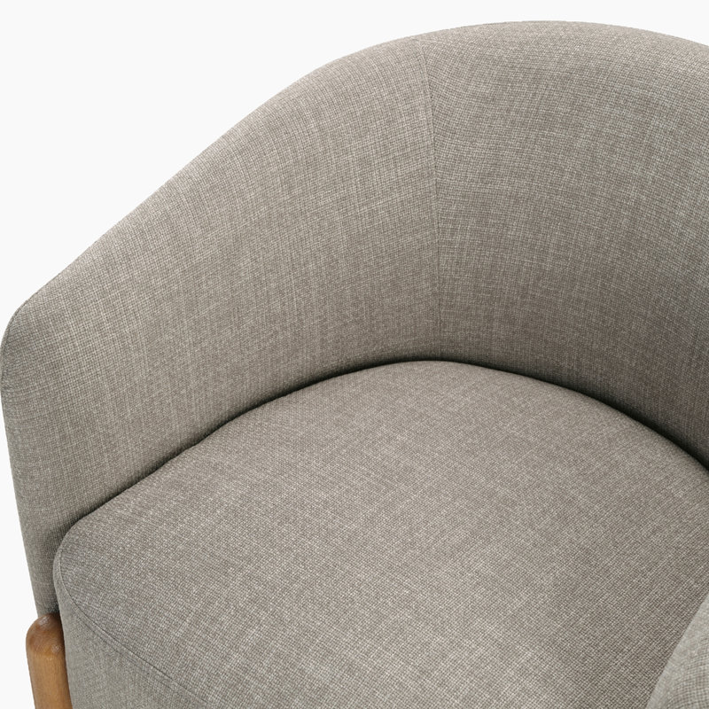 Morelia 27.5" Modern & Contemporary Accent Chair with Textured Fabric Upholstery, Solid Wood Legs, Foam over Pocket Coils