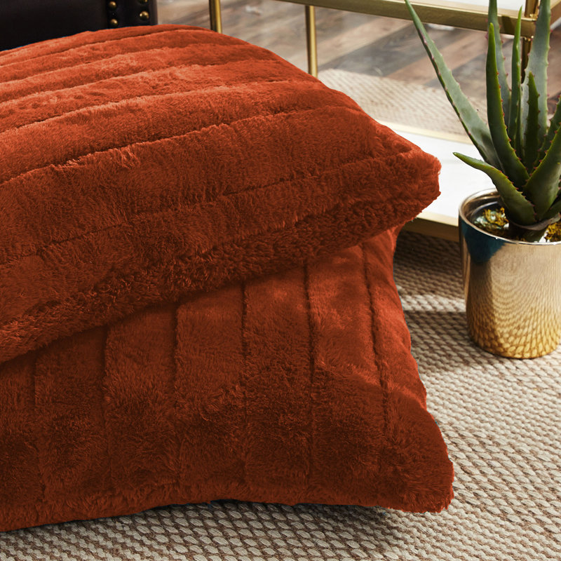 Supermink Square Euro Pillow Cover, Umber