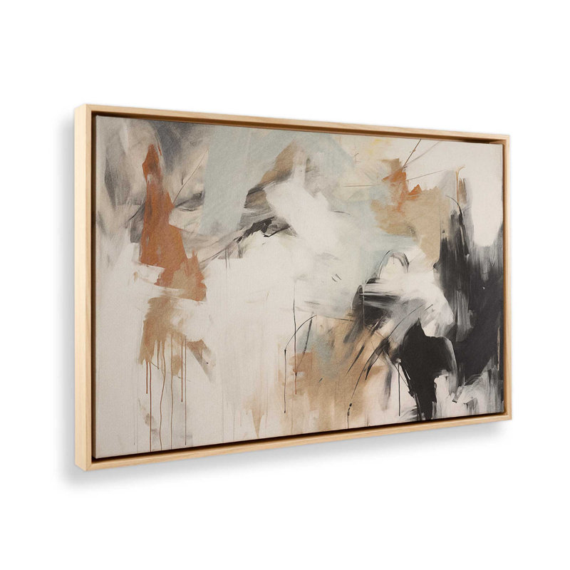 Impression sur toile Chaotic Crescendo, Cadre américain en érable flottant, 1, H 32,75 po x l 48,75 po