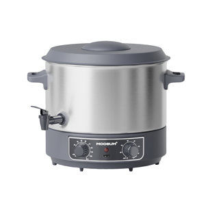 19 QT Electric Automatic Water Bath Canner With Rack and Lid, Temperature Control 86-212 °F, Timer 20-120 Min, Keep Warm Function, Overheating Protection