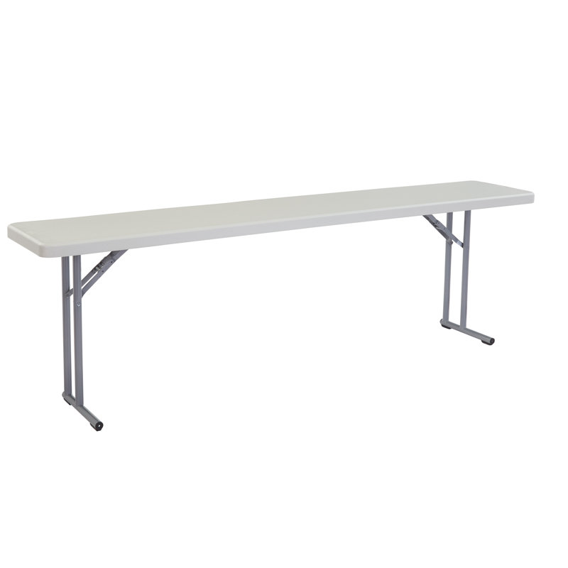 Gray Heavy-Duty 18x72 Folding Seminar Table with Steel Frame