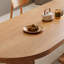 Table de salle à manger ovale brune-1427900665