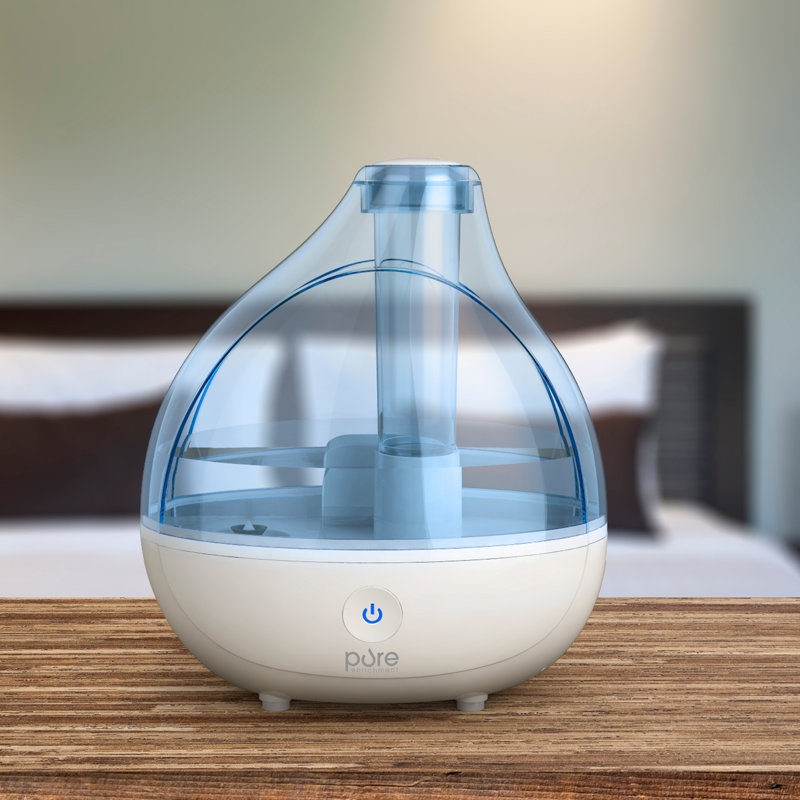 Pure Enrichment 0.4 Gallons Cool Mist Ultrasonic Tabletop Humidifier for 250 Cubic Feet