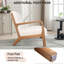 Chaise d'appoint rembourrée en bois massif Hertford de 26 po de largeur Mid Century avec coussin supplémentaire-1669084670
