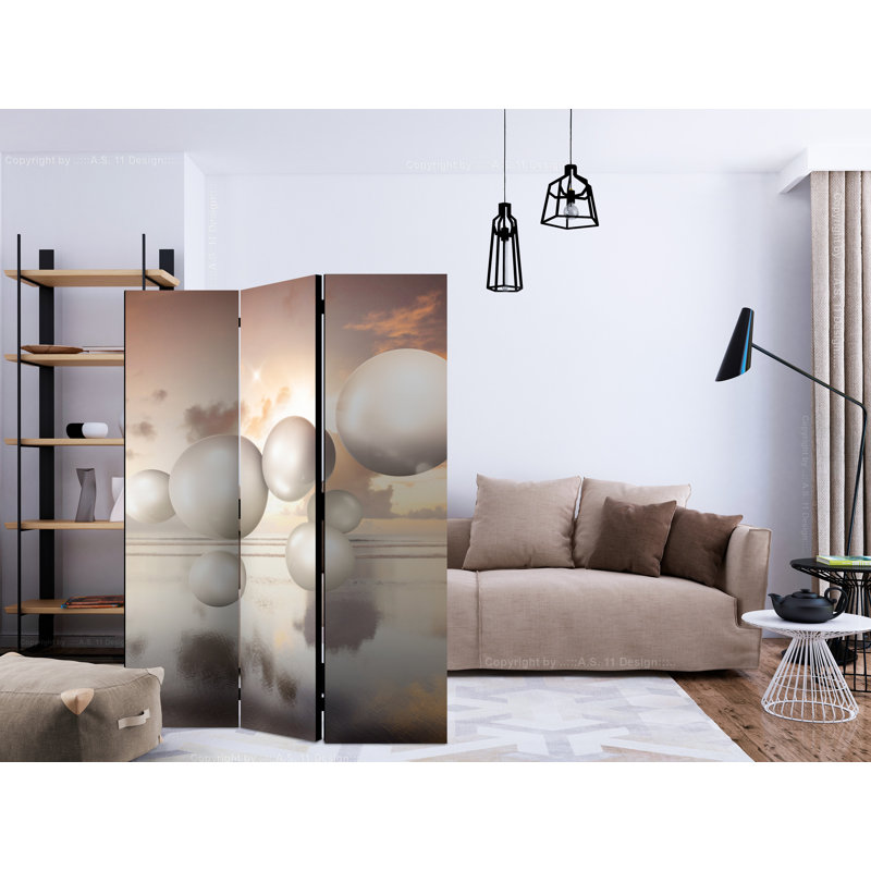 Harwhichport 172cm H Folding Room Divider, 3