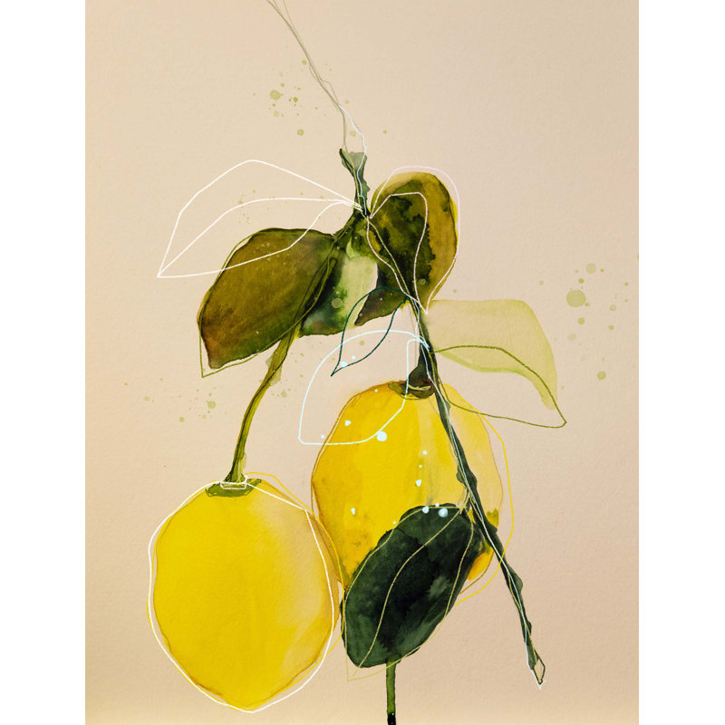 «Lemon Study 2» par Leigh Viner, reproduction sur toile tendue, H 40 po x l 27 po x P 2 po