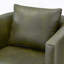 Fauteuil demi-tonneau pivotant en similicuir vert-1247997761