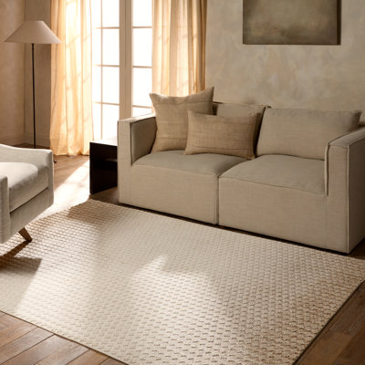 Tapis dégradé crème Ebern Designs Leighton Powerloomed