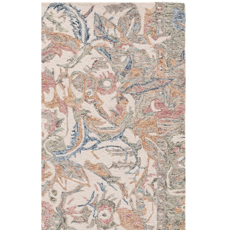 Georgiana Hand Tufted Wool Floral Rug, Rectangle 2'6" x 4'