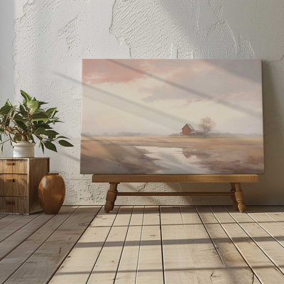 Peaceful Countryside Reflections Print on Canvas