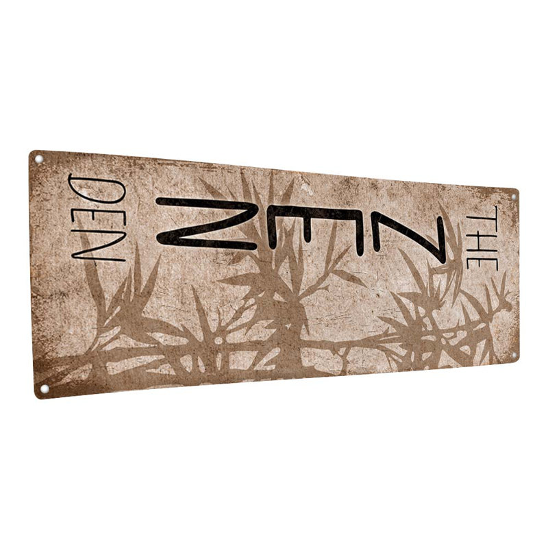 Enseigne zen Zen Bamboo, H 5,75 po x l 15,5 po x P 0,04 po