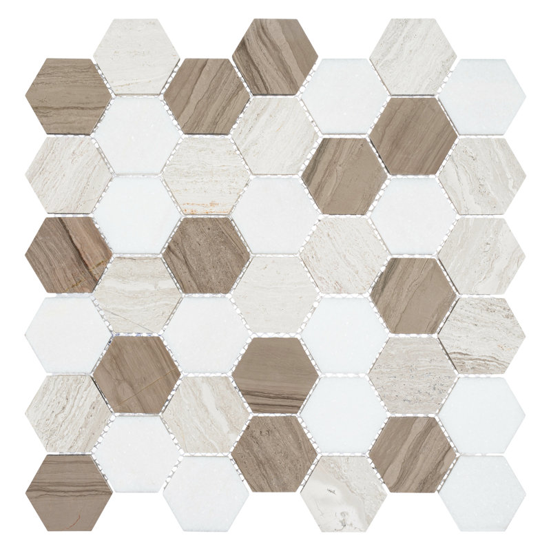 Channing 2 in. Hexagon Honeycomb Mosaic Tile, Panier Baskit He