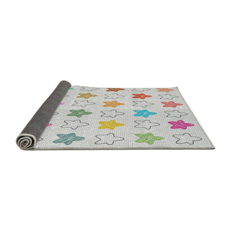 Tapis décoratif gris plyler, Rond 7 pi