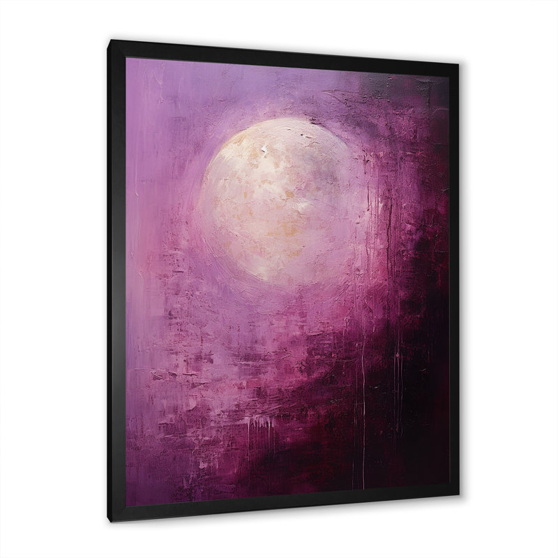 " Moon Mystery Luminosity II ", 32" H x 24" W x 1" D, Black Single Picture Framed